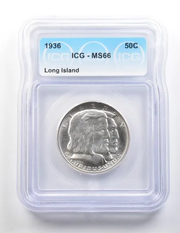 1936 Long Island Commemorative Half Dollar MS66 ICG a9537
