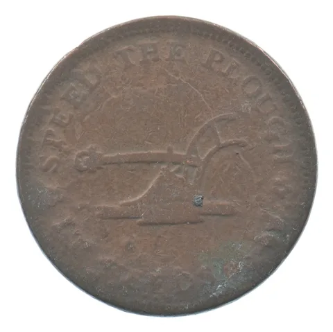 1835 Speed The Plough -Wash's General Store Hard Times Token *5059