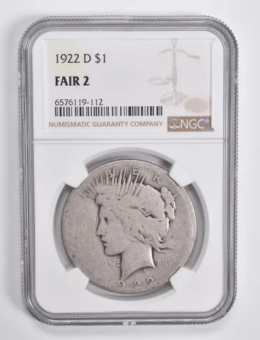 FAIR 2 1922-D Peace Silver Dollar NGC a4657