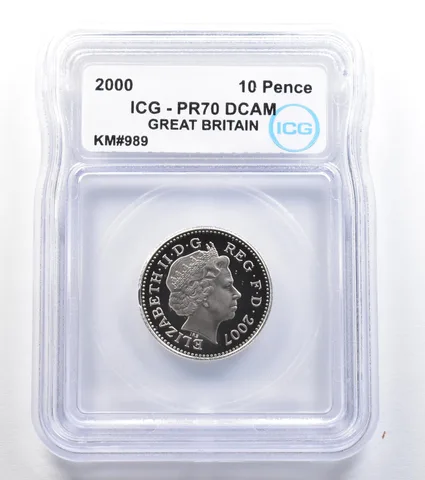 2007 Great Britain 10 Pence KM#989 PR70 DCAM ICG *7875
