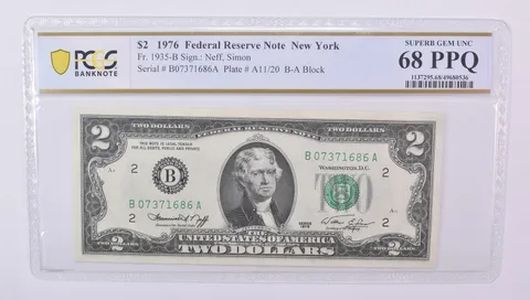 1976 $2 New York NY FRN Fr#1935-B Superb Gem Unc 68 PPQ PCGS
