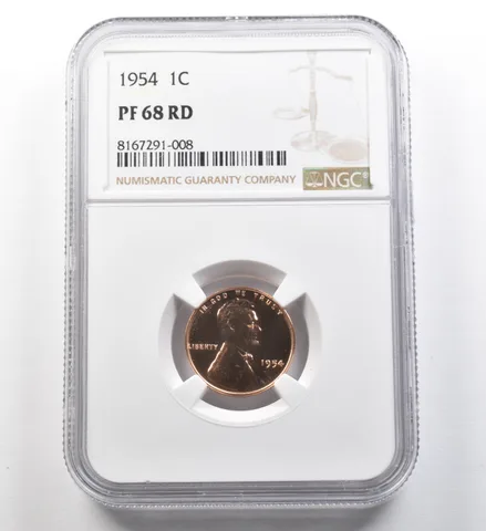 1954 Lincoln Wheat Cent PF68 RD NGC *8098