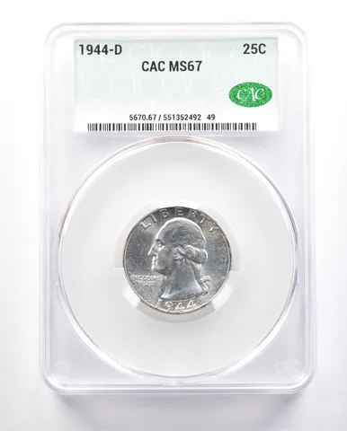 1944-D Washington Quarter MS67 CAC CACg *2439