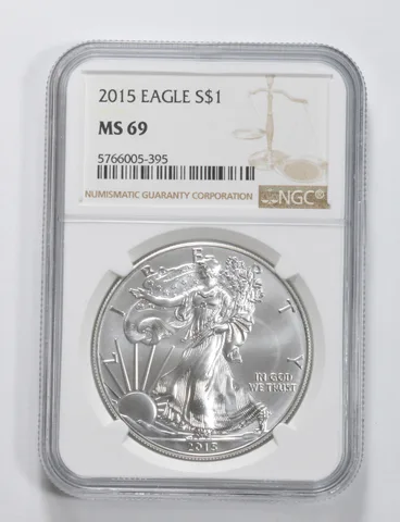 2015 American Silver Eagle MS69 NGC Brown Label