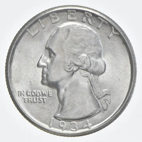 1934-D BU Washington Quarter Silver