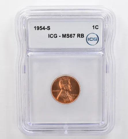 1854-S Lincoln Wheat Cent MS67 RB ICG Beautiful Tone *9571