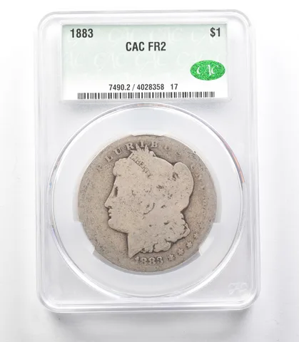 1883 Morgan Silver Dollar FR2 CAC Lowball a3332