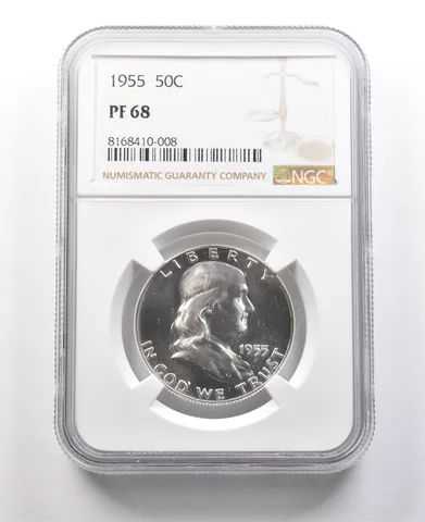 1955 Franklin Half Dollar PF68 NGC Great Contrast *8956