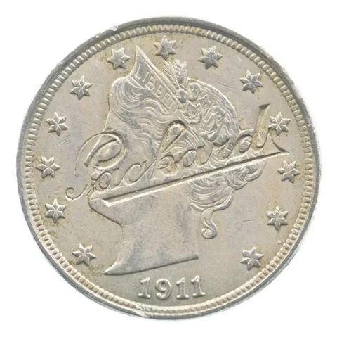1911 Liberty V Nickel Love Token "Packard" Counterstamp *5519