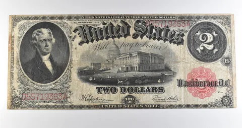 1917 $2 Legal Tender Large Note Red Seal *3574