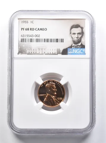 PF68 RD CAM 1955 Lincoln Wheat Cent NGC a8364