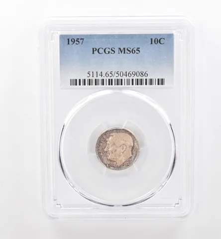 1957 Roosevelt Dime MS65 PCGS Beautiful Tone *1877