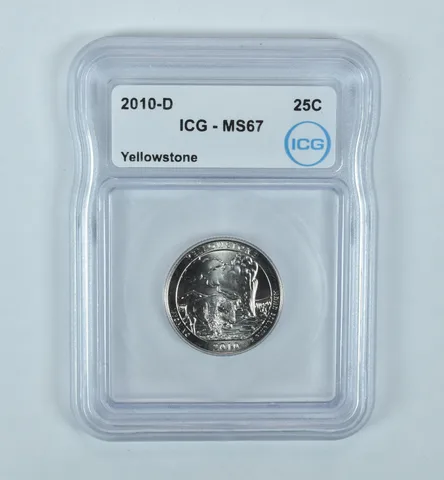 2010-D Washington Quarter ATB Yellowstone MS67 ICG