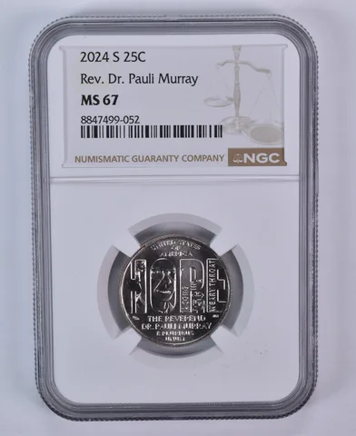2024-S American Women Quarter Rev Dr Pauli Murray MS67 NGC Brown Label