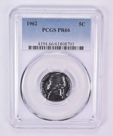 1962 Jefferson Nickel PR66 PCGS Beautiful Tone *1121