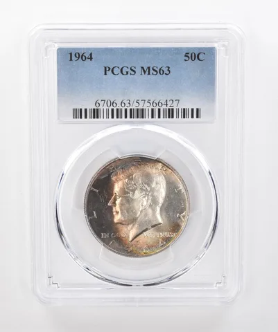 1964 Kennedy Half Dollar MS63 PCGS Beautiful Tone a1399