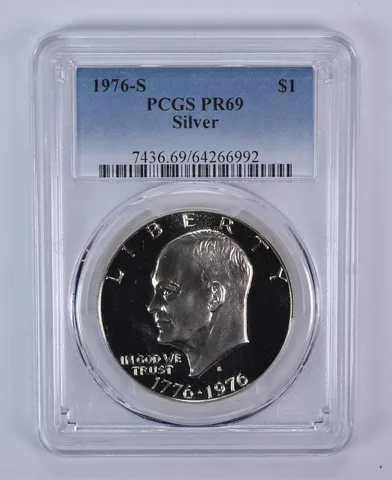 1976-S Eisenhower $1 Silver PR69 PCGS Blue Label