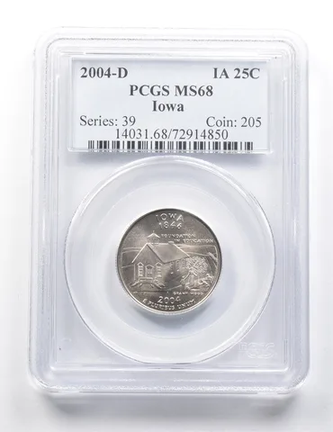 2004-D Washington State Quarter Iowa MS68 PCGS a9404