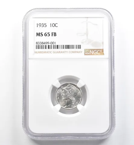 1935 Mercury Dime MS65 FB NGC *0167