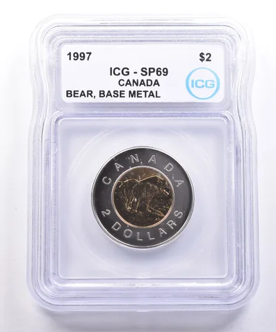 1997 Canada 2 Dollars Polar Bear SP69 ICG