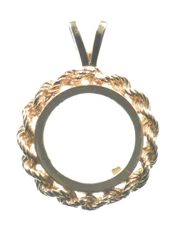 14k 2.3 Gram Gold Bezel Dos Pesos *4528