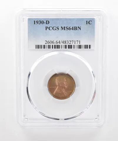 1930-D Lincoln Wheat Cent MS64 BN PCGS Beautiful Tone *3010
