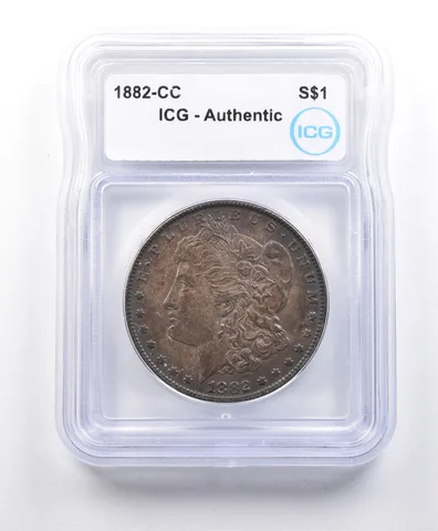 1882-CC Morgan Silver Dollar Authentic ICG *3252
