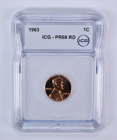 1963 Lincoln Memorial Cent PR69 RD ICG