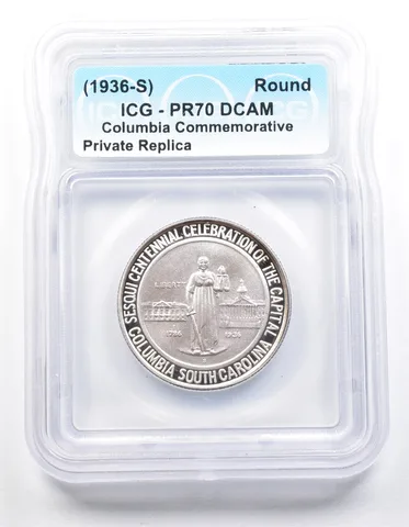 1936-S Columbia Half Dollar PR70 ICG Museum Gallery Strike *1276
