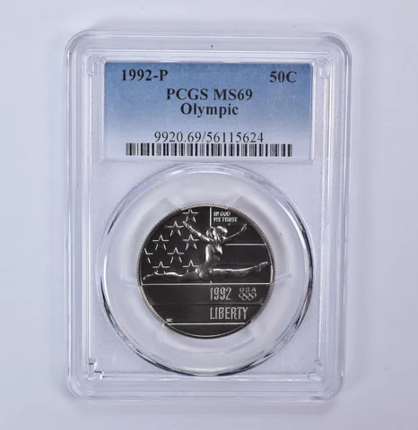 1992-P Olympic Gymnastics Commemorative Half Dollar MS69 PCGS
