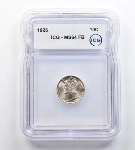 1926 Mercury Dime MS64 FB ICG *9574
