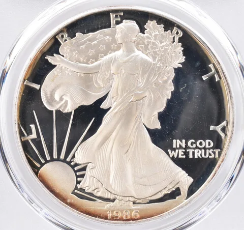 1986-S American Silver Eagle PR68 DCAM PCGS Beautiful Tone *1544