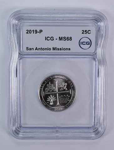 2019-P Washington Quarter ATB San Antonio Missions MS68 ICG