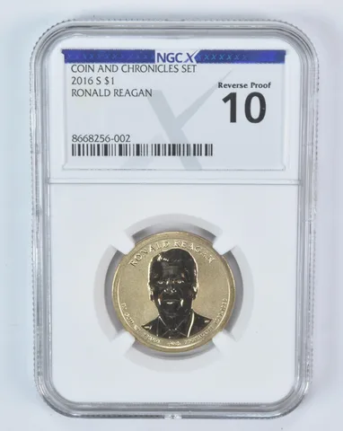 2016-S Ronald Reagan $1 Coin & Chronicles Reverse Proof 10 NGC X NGCX
