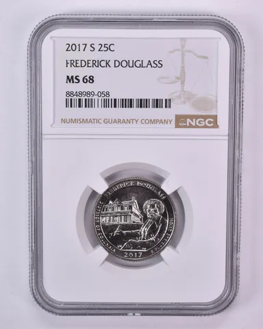2017-S Washington Quarter ATB Frederick Douglass MS68 NGC