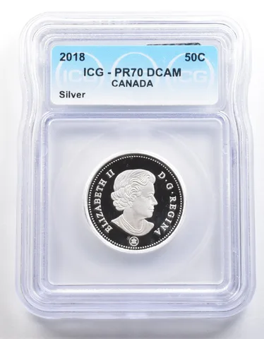 2018 Canada 50 Cents Silver PR70 DCAM ICG *4017