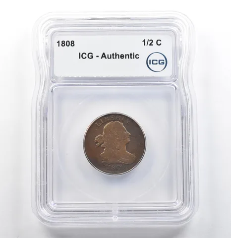 1808 Draped Bust Half Cent Authentic ICG *6827