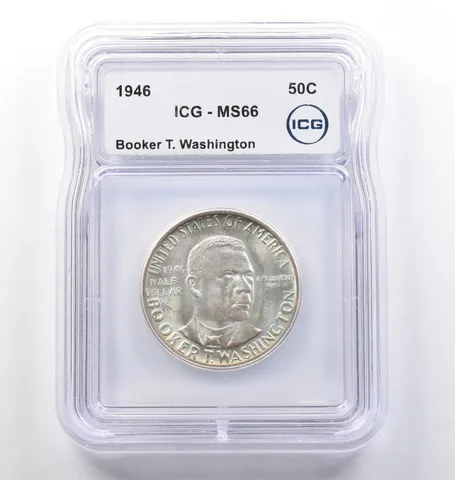 1946 Booker T Washington Commemorative Half Dollar MS66 ICG *0158