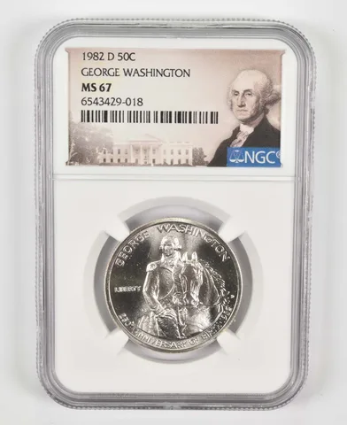 1982-D George Washington Commemorative Half Dollar MS67 NGC Special Label