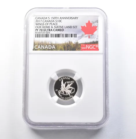 2017 Canada 10 Cents Silver Our Home & Native Land Set PF70 NGC a5881