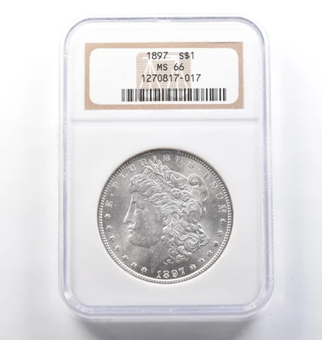 1897 Morgan Silver Dollar MS66 NGC PQ *3857