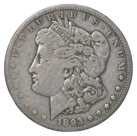 1893-CC Morgan Silver Dollar a5647