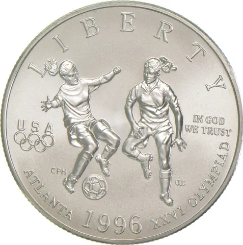 1996 Unc Olympic Soccer Commemorative Half Dollar