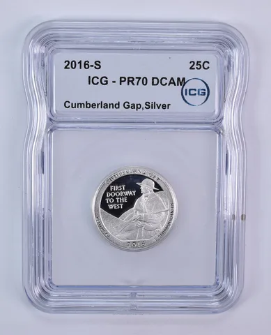 2016-S Washington Quarter ATB Cumberland Gap Silver PR70 DCAM ICG
