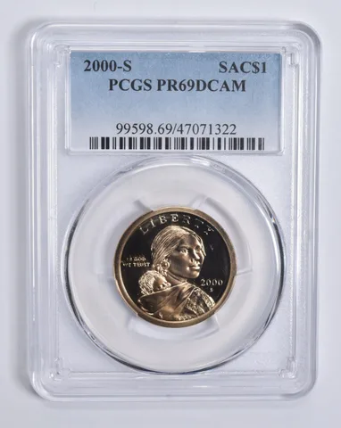 2000-S Sacagawea $1 PR69 DCAM PCGS Blue Lbl