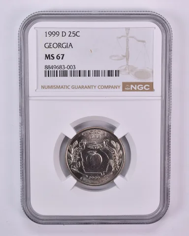 1999-D Washington State Quarter Georgia MS67 NGC Brown Label