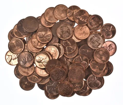 Lot Of (100) 1950-1958 Gem BU Red Lincoln Wheat Cent Lot Collection *560