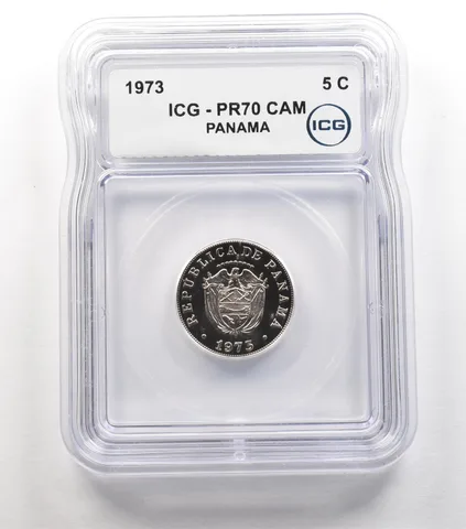 1973 Panama 5 Centesimos PR70 CAM ICG a6732