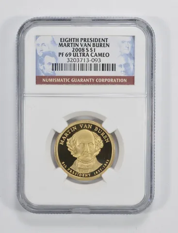 2008-S Presidential $1 Martin Van Buren PF69 UCAM NGC