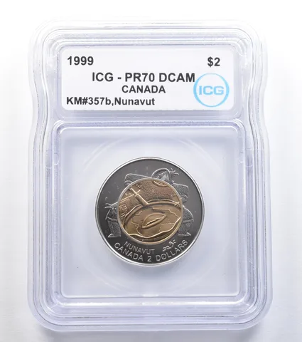 1999 Canada 2 Dollars Nunavut KM#357b PR70 DCAM ICG *7827